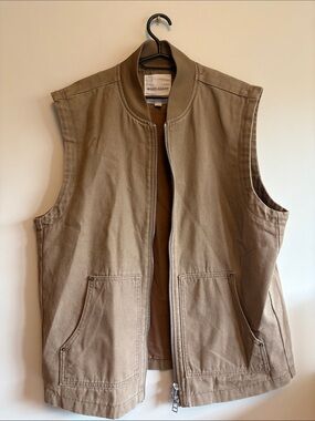 Unisex Brown Canvas Work Vest